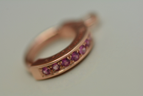 14K Rose Gold & Pink Sapphire Belly Button Ring - TummyToys