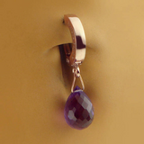 14K Rose Gold and Amethyst Belly Ring - TummyToys