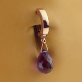 14K Rose Gold and Amethyst navel Ring - TummyToys
