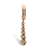 14K Rose Gold Belly Ring With Diamond Dangle - TummyToys