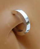 14K White Gold Sleeper Belly Button Ring Exclusively By Tummytoys - TummyToys