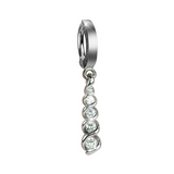 14K White Gold and Diamond Belly Ring - TummyToys