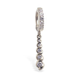 14K White Gold and Diamond Belly Ring - TummyToys