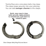Silver Belly Button Ring Pack | TWO Sexy Solid Silver Belly Rings - TummyToys