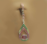 Beautiful Dazzling Multi-Colored Charm On Orange Clasp By Tummytoys - TummyToys