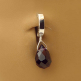 TummyToys Silver Amethyst Belly Ring Dangle - TummyToys