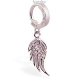 Femme Metale's Sterling Silver Wing Charm On Plain Silver Clasp By Tummytoys - TummyToys