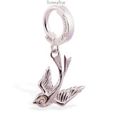 Femme Metale's Sterling Silver Love Bird Belly Ring - TummyToys