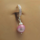 Sexy Hot Pink Pearl Belly Button Ring - TummyToys