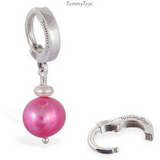 TummyToys Freshwater Pink Pearl Belly Ring | Sterling Silver Clasp - TummyToys