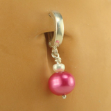 TummyToys Freshwater Pink Pearl Belly Ring | Sterling Silver Clasp - TummyToys