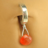 Fire Opal Belly Ring | Silver Clasp - TummyToys