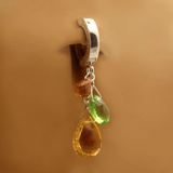 TummyToys Silver & Gem Cluster Belly Ring - TummyToys