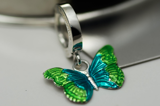 Blue butterfly belly ring deals