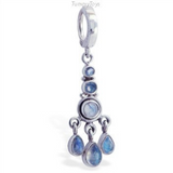 TummyToys Silver Moonstone Belly Button Ring - TummyToys