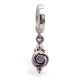 TummyToys Silver Natural Moonstone Belly Button Ring - TummyToys