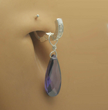 Changeable Purple CZ Belly Ring Dangle Charm - TummyToys