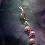 Stunning Solid Silver and Pearl Dangle Charm Belly Ring - TummyToys