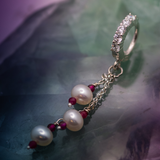 Stunning Solid Silver and Pearl Dangle Charm Belly Ring - TummyToys