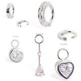 Clear CZ & Silver Belly Ring Pack | Discount Bundle - TummyToys