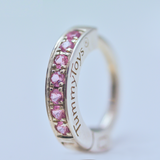 Pink Belly Button Ring with Pave CZ Stones - TummyToys
