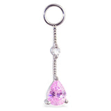 Changeable Blue Dangle Belly Ring Swinger Charm - TummyToys