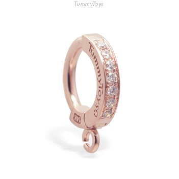 Exclusive Rose Gold Belly Champagne Diamond Belly Ring | Design your Own - TummyToys