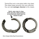 14K White Gold and Diamond Belly Ring - TummyToys