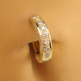 Solid 14K Yellow Gold Diamond Belly Button Ring - TummyToys