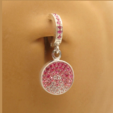 Crystal Hot Pink Belly Ring Dangle | Pink Clasp - TummyToys