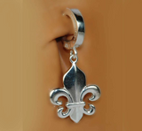 Fleur De Lis Belly Ring | Solid Sterling Silver Clasp & Charm - TummyToys