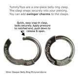 Tummytoys 316L Surgical Steel Belly Ring | Add Your Own Charm | Customizable | Make your own - TummyToys