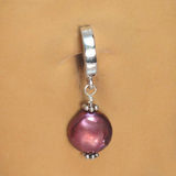 Red Wine Pearl Belly Ring | Solid Silver Clasp with Pearl Dangle - TummyToys