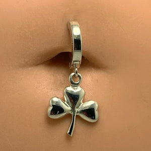 TummyToys Silver Celtic 3 Leaf Cover Belly Button Ring - TummyToys Sexy Navel Rings
