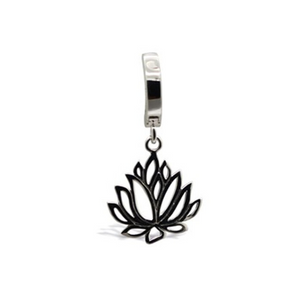Lotus Flower Belly Ring | Solid .925 Sterling Silver - TummyToys