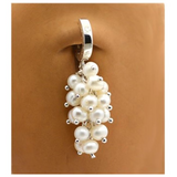 Beautiful Pearl Belly Button Ring | Sterling Silver with Freshwater Pearls - TummyToys