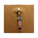 Colorful CZ Belly Ring Dangle | Solid Sterling Silver - TummyToys