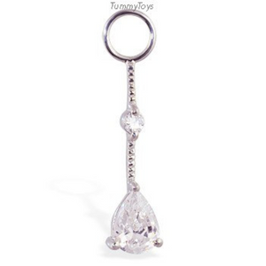 Changeable & Beautiful CZ Belly Ring Dangle Charm - TummyToys