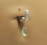 Changeable Citrine Belly Ring Swinger Charm - TummyToys