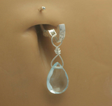 Changeable Blue Topaz Belly Ring Dangle Charm - TummyToys