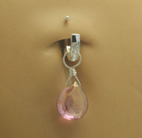 Changeable Pink Mystic Topaz Belly Ring Swinger Charm - TummyToys
