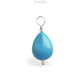 Changeable Turquoise Belly Ring Dangle Charm - TummyToys