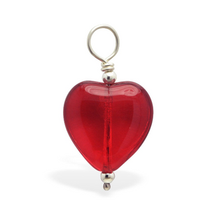 Changeable Red Heart Belly Ring Swinger Charm By Tummytoys - TummyToys