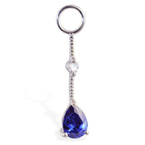 Changeable & Beautiful CZ Belly Ring Dangle Charm - TummyToys
